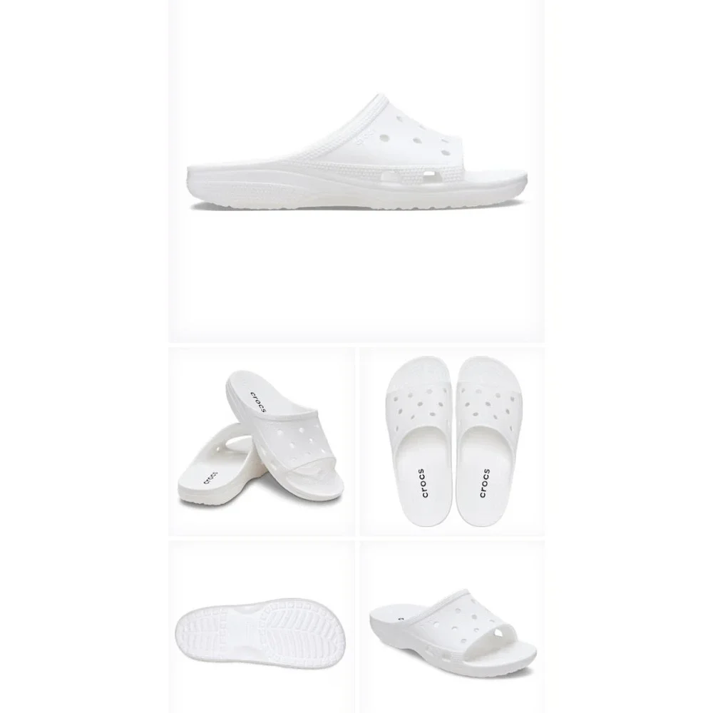 CROCS Men's White Classic Icon Slide Size Mens 12 NEW